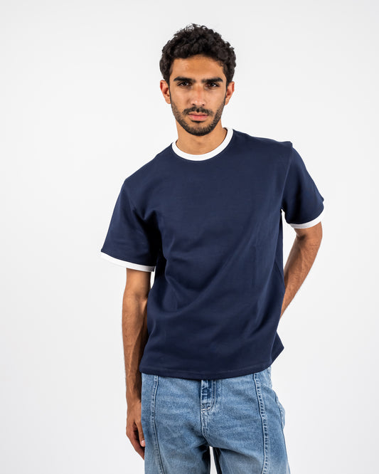 Ringer Navy Blue T-shirt