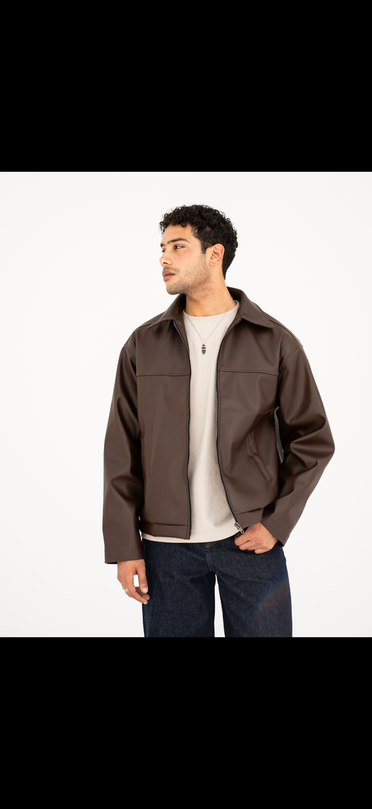 vintage Brown leather jacket